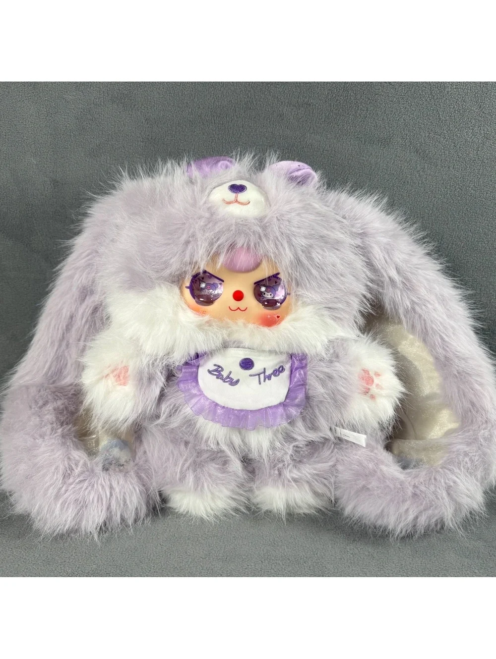Baby Three 400% Sugar Baby V2 - Blueberry Mousse “Purple Bunny” W/Custom Face!